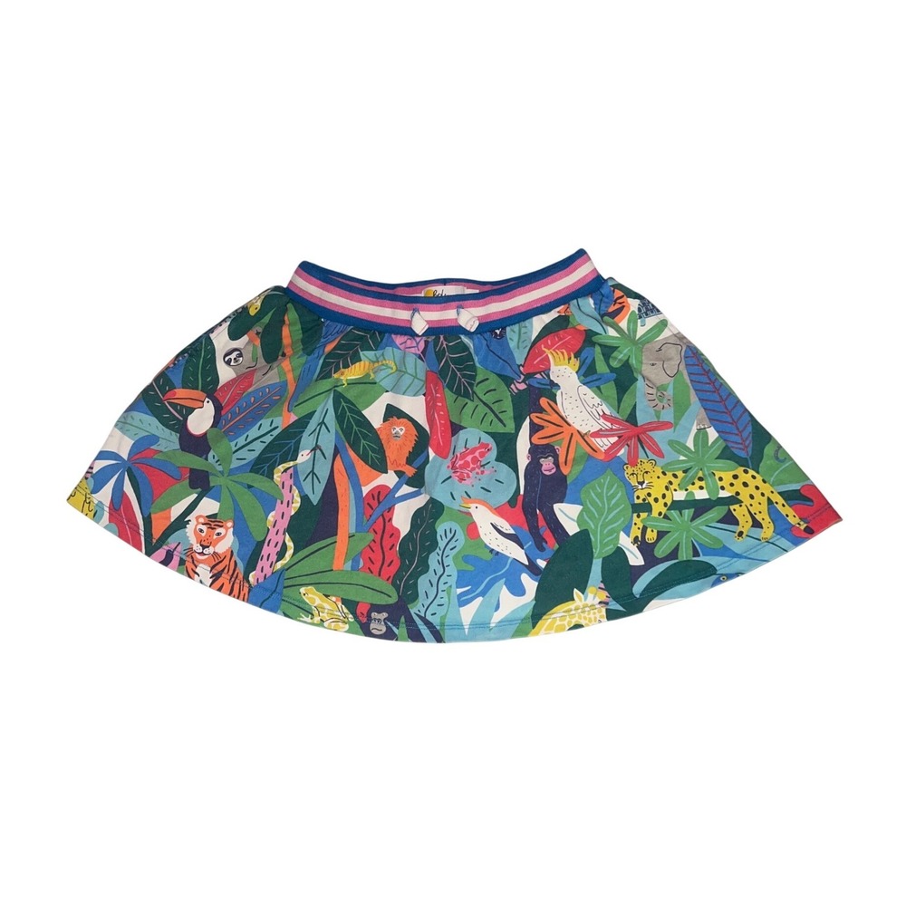 Boden Girls Jungle Animal Print Skort Tiger Leopard Tropical 7-8Y 128cm
